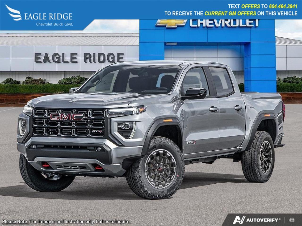 New 2026 GMC Canyon AT4 Forward Collision Alert, and Automatic Emergency Braking. Blind Zone Steering Assist, 310HP Turbo Engine, Off-Road Performance Display, High-Definition Rear Vision Camera† with Hitch View, and Premium for sale in Coquitlam, BC