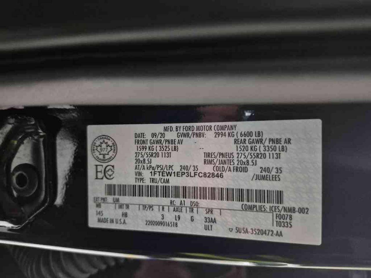 2020 Ford F-150 SUPERCREW Photo