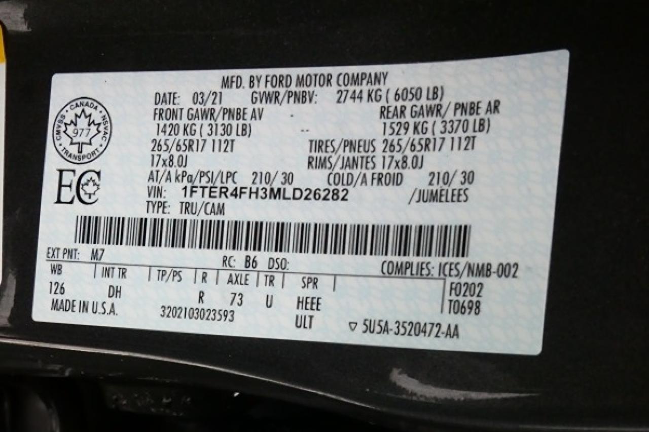 2021 Ford Ranger LARIAT w/Htd Leather, NAV, BUC - Photo #22