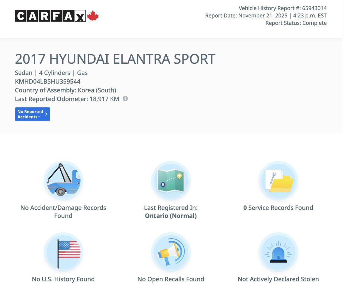 2017 Hyundai Elantra Sport Tech NO ACCIDENTS HEATED SEATS & STEERING Photo