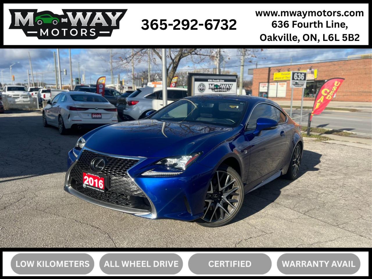 Used 2016 Lexus RC 350 RC 350 F SPORT Heated & Cooled Seats Blindspot for sale in Oakville, ON