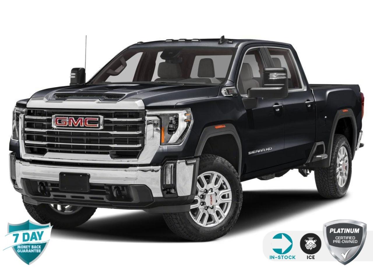 Recent Arrival!<br><br><br>| Remote Start, 10-Speed Automatic, 4WD, Cloth, 10-Way Power Driver Seat Adjuster w/Lumbar, 120-Volt Bed Mounted Power Outlet, 120-Volt Instrument Panel Power Outlet (DISC), 17 Machined Aluminum Wheels, 2 Charge-Only Rear USB Ports, 2 Charge/Data USB Ports, 2-Speed Electronic Shift Transfer Case, 4-Way Manual Driver Seat Adjuster, 4-Wheel Disc Brakes, A/C w/Dual-Zone Automatic Climate Control, ABS brakes, Apple CarPlay/Android Auto, Chrome Surround Grille w/Chrome Insert Bars, Cloth Seat Trim, Deep-Tinted Glass, Dual front impact airbags, Electric Rear-Window Defogger, Fully automatic headlights, GMC Connected Access Capable, Heated door mirrors, Heated Driver & Front Outboard Passenger Seats, Heated Package, Heated Steering Wheel, Integrated Trailer Brake Controller, Keyless Open & Start, Lane Departure Warning System, LED Fog Lamps, LED Smoked Amber Roof Marker Lamps, Manual Tilt Wheel Steering Column, Manual Tilt-Wheel/Telescoping Steering Column, OnStar & GMC Connected Services Capable, Power door mirrors, Power steering, Power windows, Preferred Equipment Group 3SA, Push Button Start, Remote keyless entry, SiriusXM w/360L, SLE Convenience Package, Speed control, Steering Wheel Audio Controls, Steering wheel mounted audio controls, Traction control, Variably intermittent wipers, Wireless Phone Projection.<br><br><br>2024 GMC Sierra 2500HD SLE<br>4D Crew Cab<br>Duramax 6.6L V8 Turbodiesel 10-Speed Automatic<br>4WD<p> </p>

<h4>PLATINUM CERTIFIED PRE-OWNED VEHICLE</h4>

<p>36-point Provincial Safety Inspection<br />
172-point inspection combined mechanical, aesthetic, functional inspection including a vehicle report card<br />
Warranty: 90-days or 5,000 KM on inspected mechanical items, factory extended options eligible for warranty up to 200,000 KM<br />
Complimentary CARFAX Vehicle History Report<br />
3X Provincial safety standard for tire tread depth<br />
3X Provincial safety standard for brake pad thickness<br />
7 Day Money Back Guarantee*<br />
Market Value Report provided<br />
Guaranteed 2 keys/key fobs and door code (if equipped)<br />
Equipped vehicles include a complimentary 3 month Sirius satellite radio subscription!<br />
Complimentary full interior detailing and carpet shampoo<br />
Paintless dent repair and/or touch-ups for applicable body panels<br />
Vehicle scanned for open recall notifications from manufacturer</p>

<p>SPECIAL NOTE: This vehicle is reserved for AutoIQs retail customers only. Please, no dealer calls. Errors & omissions excepted.</p>

<p>*As-traded, specialty or high-performance vehicles are excluded from the 7-Day Money Back Guarantee Program (including, but not limited to Ford Shelby, Ford mustang GT, Ford Raptor, Chevrolet Corvette, Camaro 2SS, Camaro ZL1, V-Series Cadillac, Dodge/Jeep SRT, Hyundai N Line, all electric models)</p>