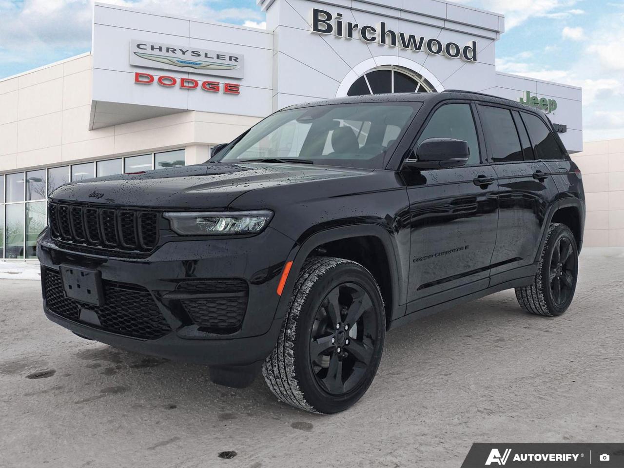 Adaptive Cruise Control with Stop and Go
Pedestrian/Cyclist emergency braking
FullSpeed Forward Collision Warning Plus
4wheel antilock disc brakes
Electric park brake
Advanced Brake Assist
Active Lane Management System
BlindSpot Monitoring w/ Rear CrossPath Detection
ParkView Rear BackUp Camera
ParkSense Rear Park Assist System with stop
LED reflector headlamps
LED daytime running lamps (amber)
Occupant classification system
Rear seat reminder alert
Advanced multistage front air bags
Experience the future of luxury SUVs with the 2025 Jeep Grand Cherokee Altitude. This cutting-edge vehicle combines power, elegance, and advanced technology to deliver an unparalleled driving experience.

- 3.6L Pentastar VVT V6 engine with 8-speed automatic transmission
- Stylish 20 Gloss Black Aluminum wheels
- Adaptive Cruise Control with Stop & Go functionality
- Uconnect 5 system with 8.4 flush display
- Wireless phone connectivity and mobile hotspot
- Heated front seats and steering wheel
- Advanced safety features including Blind Spot Detection and Active Lane Management

Dont miss your chance to own this exceptional SUV. Reserve yours today, start the purchase process online, or contact us for any questions. Ready to experience the thrill? Book an appointment for a test drive and feel the power of the 2025 Jeep Grand Cherokee Altitude for yourself.
Birchwood Chrysler Dodge is your choice for New Chrysler, Dodge, Jeep, RAM vehicles in Winnipeg. 
 
With us, Experience is Everything. Complete as much or as little of your purchase online as you like. All pricing you see is what you pay. No hidden fees. All new vehicle special offers and discounts are already calculated in the pricing. On our website you can choose payment options and terms knowing these are transparent and accurate.

Start your purchase online to build your exact pricing to your specifics like how much money down, vehicle trade and any accessories or added optional protection that suits your needs.

Any questions let us know by calling (204) 774-4444, wed love to send you a video to clarify any questions about a vehicle!

Visit us in store at 90-3965 Portage Ave in the Birchwood Autopark.

Dealer permit #5686
Dealer permit #5686