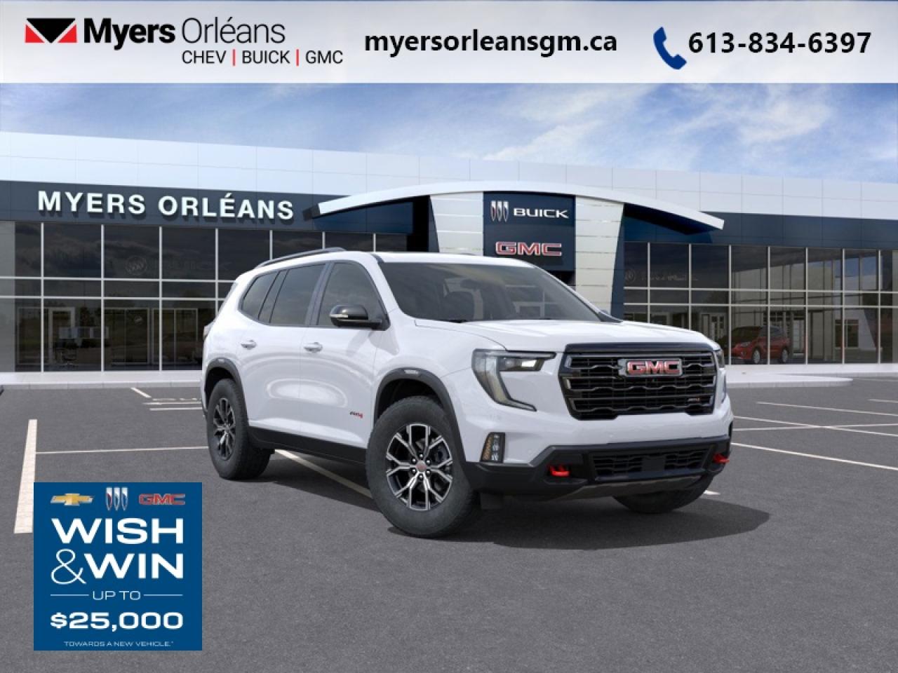 New 2026 GMC Acadia AT4  - SUNROOF -  POWER for sale in Orleans, ON