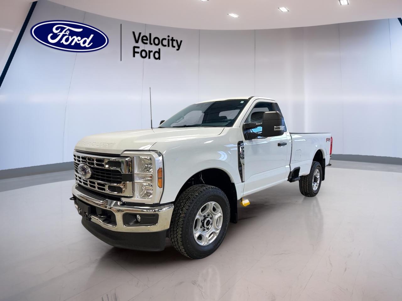 Experience the power and capability of the brand new 2026 Ford Super Duty F-350 SRW XLT With FX4 Off-Road Package, now available at Velocity Ford in Moose Jaw. This robust truck, finished in a classic white exterior with a comfortable grey interior, features a commanding 7.3-litre V8 gas engine paired with a TORQSHIFT 10-speed automatic transmission. Designed for those who demand reliability and strength, this two-door model is ready for both work and adventure.

TRUCK FEATURES
»» Exceptional towing capacity for heavy-duty hauling
»» Durable bed for versatile cargo solutions
»» Advanced trailer sway control for stability
»» FX4 Off-Road package for enhanced rugged performance

ADVANCED SAFETY FEATURES
»» Side-impact airbags for added protection
»» Anti-lock braking system for safe stopping
»» Tire pressure monitoring system for safety assurance
»» Electronic stability control for confident handling

PERFORMANCE AND EFFICIENCY
»» 7.3-litre 2V DEVCT NA PFI V8 gas engine
»» TORQSHIFT 10-speed automatic transmission for smooth shifts
»» Engine block heater for reliable cold starts
»» Rear-wheel drive system for optimal towing

COMFORT AND CONVENIENCE
»» Spacious interior with ergonomic layout
»» Easy-to-clean surfaces for daily use
»» Power-adjustable mirrors for clear visibility
»» Large door openings for easy access

TECHNOLOGY AND CONNECTIVITY
»» Modern instrument cluster for clear information
»» AM/FM audio system for entertainment
»» USB connectivity for device charging
»» Hands-free calling capability for convenience

CARGO SPACE
»» Ample bed space for large loads
»» Tie-down hooks for secure cargo
»» Wide tailgate for easy loading
»» Convenient in-cabin storage compartments

WHAT OTHER OWNERS LIKE
»» Powerful engine performance for demanding tasks
»» Comfortable ride even on rough terrain
»» User-friendly controls and features
»» Reliable towing and hauling abilities

This 2026 Ford Super Duty F-350 SRW XLT With FX4 Off-Road Pkgs VIN is: 1FTRF3BN7TED22593.