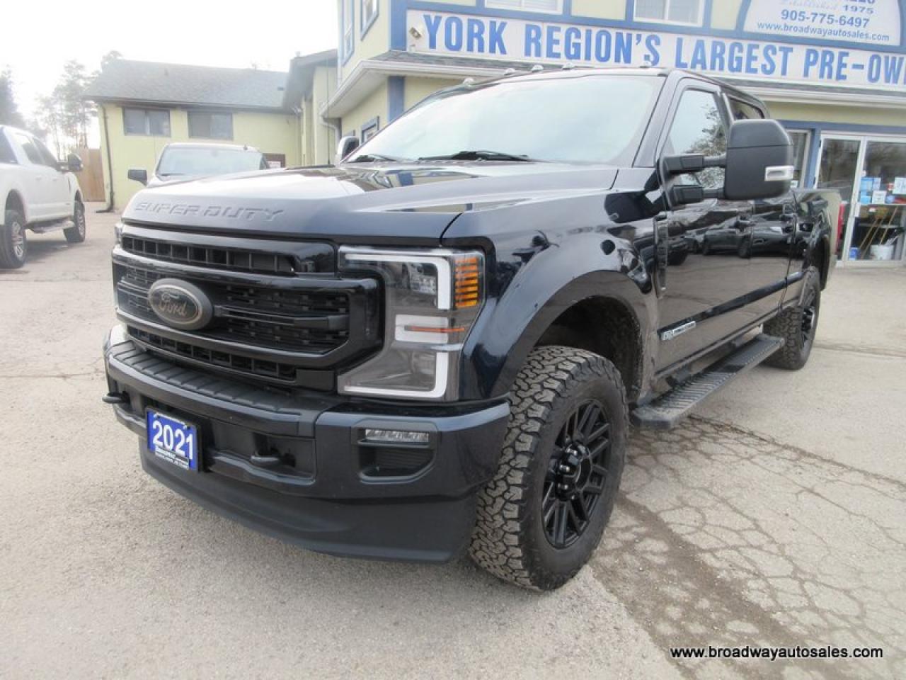 Used 2021 Ford F-250 3/4 TON LARIAT-EDITION 5 PASSENGER 6.7L - DIESEL.. 4X4.. CREW-CAB.. 6.6-FOOT-BOX.. NAVIGATION.. POWER SUNROOF.. LEATHER.. HEATED/AC SEATS.. for sale in Bradford, ON