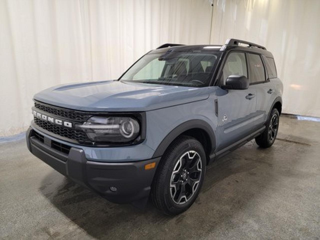 This all-new 2025 Ford Bronco Sport Outer Banks 300A shines in Azure Grey Metallic. This 5-passenger compact SUV is powered by the 1.5L EcoBoost® engine, delivering 181 horsepower and 190 lb-ft of torque. With an 8-speed automatic transmission and Auto Start-Stop Technology, it offers a smooth yet efficient drive, ideal for city commutes or highway adventures.

Key Features:
Premium-Trimmed Sport Contour Heated Front Seats
Premium-Wrapped Heated Steering Wheel
Rear Parking Sensors
Memory Drivers Seat and Side Mirrors
6-Way Power Passenger Seat
Push-Button Start
SYNC® 4 with a 13.2-inch Center Display, Wireless Apple CarPlay® and Android Auto
18 Machined-Face Ebony Black-Painted Aluminum Wheels
Dual-Zone Electronic Automatic Temperature Control
Terrain Management System with 5 G.O.A.T. Modes (Normal, ECO, Sport, Slippery, Off-Road)
LED Headlights, Fog Lights, and Signature Lights
FordPass® Connect with Remote Start

Bennett Dunlop Ford, proudly serving Regina for over 40 years, is conveniently located at 770 Broad Street. With over 3,500 Google reviews, our reputation reflects our commitment to providing a fast, easy, and enjoyable vehicle-buying experience. We eliminate the hassle with no admin or documentation fees, transparent upfront pricing that lets you shop with total confidence. But were more than just a dealershipwere driven to make a difference by supporting local community initiatives and events that matter to you. Visit Bennett Dunlop Ford today and experience why were Reginas trusted choice for quality vehicles, exceptional service, and a genuine commitment to driving change in our community!