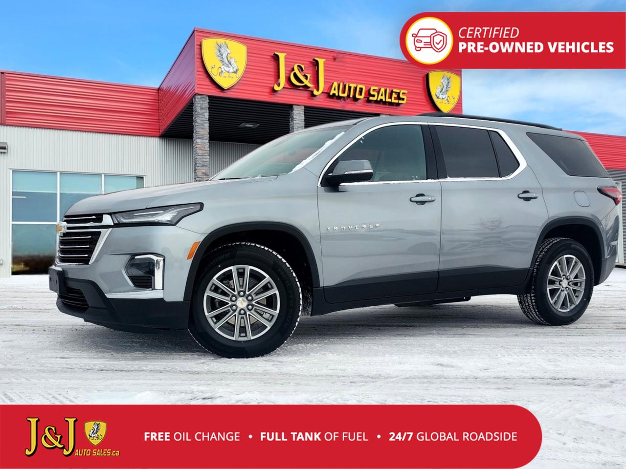 Odometer is 22877 kilometers below market average! Sterling Gray Metallic 2023 Chevrolet Traverse LT Cloth w/1LT AWD 9-Speed Automatic 3.6L V6 SIDI VVT Welcome to our dealership, where we cater to every car shoppers needs with our diverse range of vehicles. Whether youre seeking peace of mind with our meticulously inspected and Certified Pre-Owned vehicles, looking for great value with our carefully selected Value Line options, or are a hands-on enthusiast ready to tackle a project with our As-Is mechanic specials, weve got something for everyone. At our dealership, quality, affordability, and variety come together to ensure that every customer drives away satisfied. Experience the difference and find your perfect match with us today.<br><br>AWD.