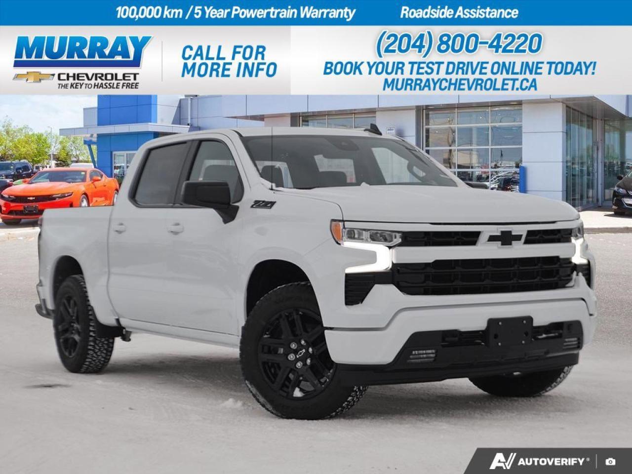 *ENGINE 5.3L ECOTEC3 V8* *Z71 OFF-ROAD PACKAGE* *TRANSMISSION 8-SPEED AUTOMATIC*  The 2026 Chevrolet Silverado 1500 RST in stunning Summit White is ready to dominate the streets and trails of Winnipeg with its robust and versatile design. Under the hood lies a powerful 5.3L EcoTec3 V8 engine that delivers an impressive 355 horsepower and 383 lb-ft of torque, engineered with Dynamic Fuel Management to optimize power and efficiency based on demand. This powerhouse is matched with an 8-speed automatic transmission, ensuring a smooth and responsive drive tailored to your needs.  The Silverados Z71 Off-Road Package is perfect for adventurers, featuring off-road suspension, skid plates, and a heavy-duty air filter, all designed for rugged terrains. The 20 high-gloss black painted aluminum wheels with all-terrain tires provide both style and functionality, ensuring you tackle any road with confidence. Inside, enjoy the comfort of jet black cloth front bucket seats, complete with a center console and electronic transmission range selector.  Stay connected and secure with advanced technology features like Bluetooth connectivity, a back-up camera, and lane departure warning. The remote engine start and heated front seats add convenience and comfort to every drive, making this Silverado a reliable companion for both work and play. The protection package with Chevytec spray-on bedliner ensures durability and keeps your vehicle in pristine condition.  With the perfect blend of power, technology, and comfort, the Chevrolet Silverado 1500 RST is designed for those who demand more from their truck.   Dealer Permit #1740