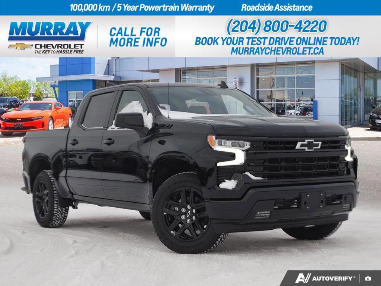 *ENGINE 5.3L ECOTEC3 V8* *TRANSMISSION 8-SPEED AUTOMATIC* *Z71 OFF-ROAD PACKAGE*  Experience unmatched power and versatility with the 2026 Chevrolet Silverado 1500 RST, available at Murray Chevrolet Winnipeg. This Crew Cab Pickup commands the road with its robust **5.3L Ecotec3 V8 engine**, delivering an impressive 355 horsepower, optimized by the Dynamic Fuel Management system. Paired with an **8-speed automatic transmission**, this Silverado ensures smooth handling and exceptional towing capabilities, making it the ideal choice for both work and play.  The **Z71 Off-Road Package** enhances your off-road adventures, featuring an Off-Road suspension, heavy-duty air filter, and skid plates for ultimate protection. With 20 high gloss black painted aluminum wheels and all-terrain tires, this Silverado is designed to tackle any terrain with ease and style.  Step inside to find a cabin that blends comfort and technology seamlessly. Enjoy features like the heated front seats, keyless entry, and a state-of-the-art navigation system. The advanced safety suite, including Lane Keeping Assist and Front Collision Mitigation, ensures peace of mind on every journey.  Visit us in Winnipeg and take the 2026 Chevrolet Silverado 1500 RST for a test drive. Experience the perfect blend of power, capability, and luxury.   Dealer Permit #1740