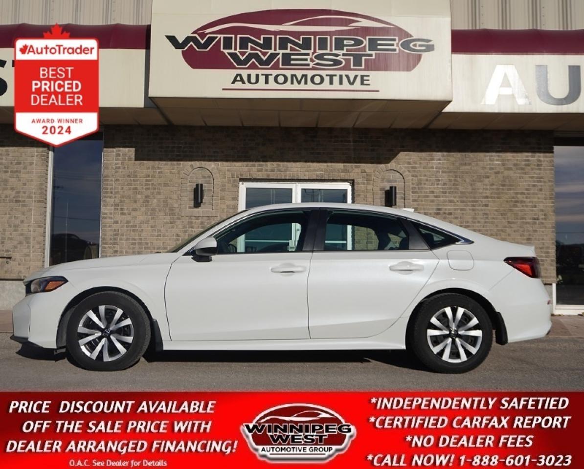 Used 2025 Honda Civic Sedan LX CVT WITH ONLY 8,000 KMS - NEAR NEW! for sale in Headingley, MB