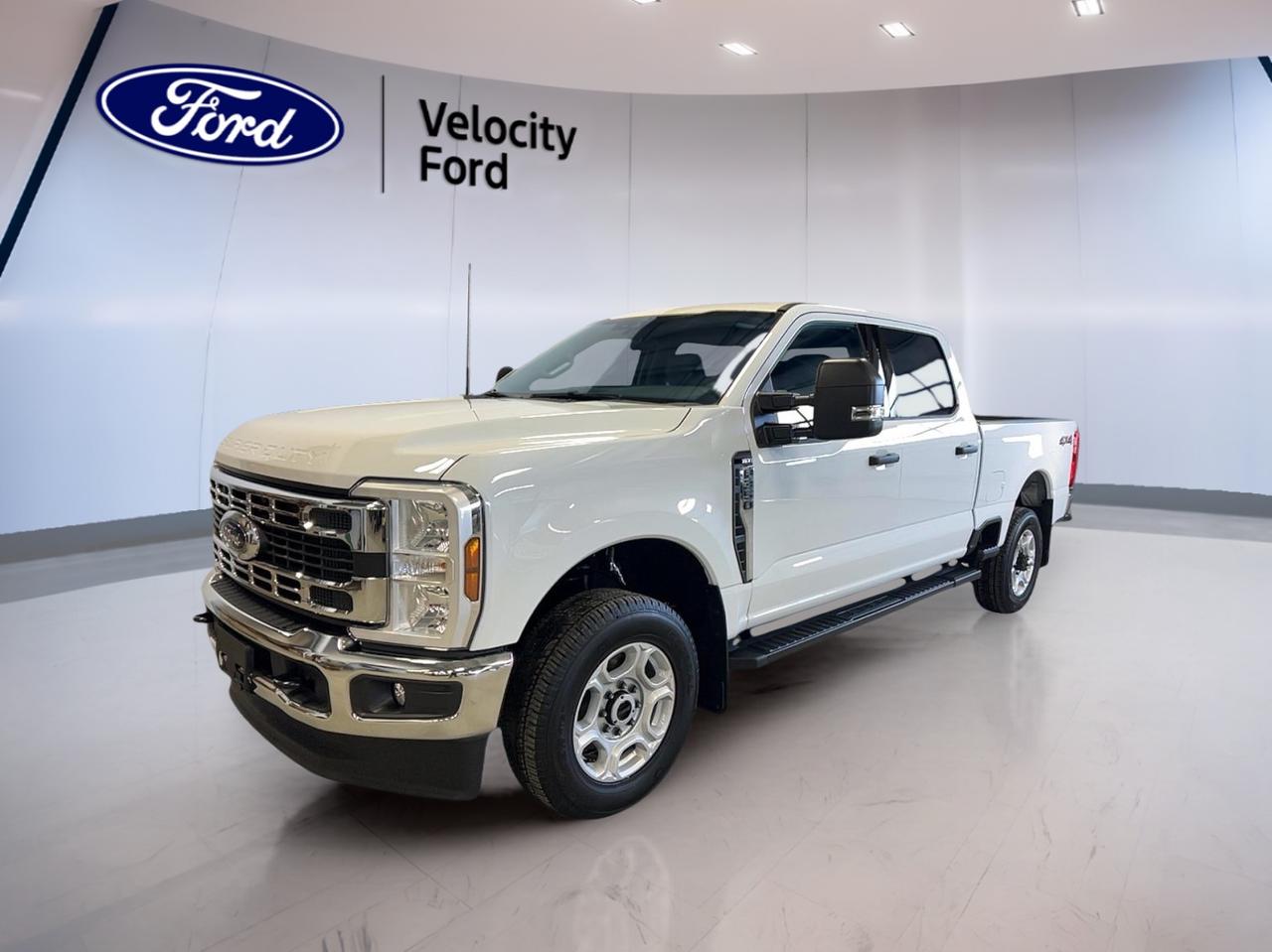 Experience the power and capability of the brand new 2026 Ford Super Duty F-350 SRW XLT Crew Cab Gas, now available at Velocity Ford in Moose Jaw. Finished in classic white with a dark grey interior, this four-door truck is built for those who demand robust performance and advanced features. The 7.3-litre gas engine and automatic transmission deliver reliable strength for every job.

TRUCK FEATURES
»» Towing capacity up to 6,349 kg
»» Four-wheel drive for optimal traction
»» Rear tow hook for added utility
»» Limited slip differential for enhanced stability

ADVANCED SAFETY FEATURES
»» Anti-lock braking system (ABS) for controlled stops
»» Stability control to maintain vehicle balance
»» Driver, passenger, and side impact airbags
»» Child safety locks for peace of mind

PERFORMANCE AND EFFICIENCY
»» 7.3-litre gas engine for impressive power
»» Automatic transmission with dual shift mode
»» Tire pressure monitoring system included
»» Four-wheel drive for off-road confidence

COMFORT AND CONVENIENCE
»» Power steering for effortless handling
»» Front air conditioning for cabin comfort
»» Adjustable steering wheel for personalized fit
»» Drivers seat lumbar support for long drives

TECHNOLOGY AND CONNECTIVITY
»» Backup camera for easy reversing
»» Bluetooth integration for hands-free calls
»» WiFi hotspot to keep you connected
»» Steering wheel audio controls for convenience

CARGO SPACE
»» Spacious Crew Cab for passengers and gear
»» Rear trunk access for easy loading
»» Spare tire included for emergencies
»» Ample storage with four-door access

WHAT OTHER OWNERS LIKE
»» Strong towing and hauling capabilities
»» Comfortable and spacious Crew Cab interior
»» User-friendly technology and connectivity options
»» Advanced safety features for family and work

This 2026 Ford Super Duty F-350 SRW XLT Crew Cab Gass VIN is: 1FT8W3BN5TED19879.