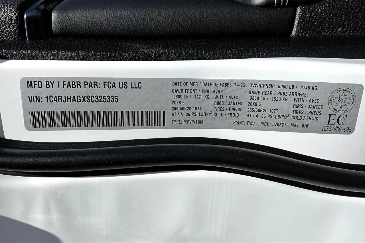 2025 Jeep Grand Cherokee ALTITUDE 4X4 | Leather | 20" Wheels | 4X4 Photo