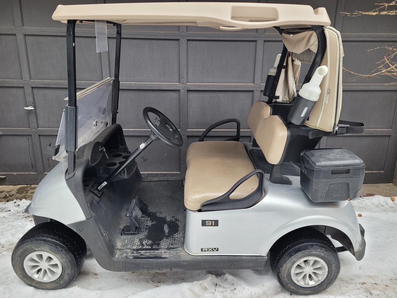 <p><span style=color: #3a3a3a; font-family: Roboto, sans-serif; font-size: 15px; background-color: #ffffff;>The 2019 E-Z-GO RXV gas golf cart features a Kawasaki engine with an EX1 closed-loop electronic fuel injection (EFI) system, which provides improved fuel economy and reduced emissions. The gas model offers a longer range compared to its electric counterparts and is generally better suited for hilly or rough terrain.</span><br style=box-sizing: border-box; color: #3a3a3a; font-family: Roboto, sans-serif; font-size: 15px; background-color: #ffffff;><span style=color: #3a3a3a; font-family: Roboto, sans-serif; font-size: 15px; background-color: #ffffff;>Engine and performance</span><br style=box-sizing: border-box; color: #3a3a3a; font-family: Roboto, sans-serif; font-size: 15px; background-color: #ffffff;><span style=color: #3a3a3a; font-family: Roboto, sans-serif; font-size: 15px; background-color: #ffffff;>The RXV EX1 gas engine is a single-cylinder, 4-cycle, 9.15 cubic inch (150cc) overhead cam (OHC) engine.</span><br style=box-sizing: border-box; color: #3a3a3a; font-family: Roboto, sans-serif; font-size: 15px; background-color: #ffffff;><span style=color: #3a3a3a; font-family: Roboto, sans-serif; font-size: 15px; background-color: #ffffff;>The RXV chassis includes: Suspension: Independent A-arm with coil-over shocks in the front and mono-leaf springs with hydraulic shocks in the rear. Frame: Welded steel with powder-coat protection.</span></p>