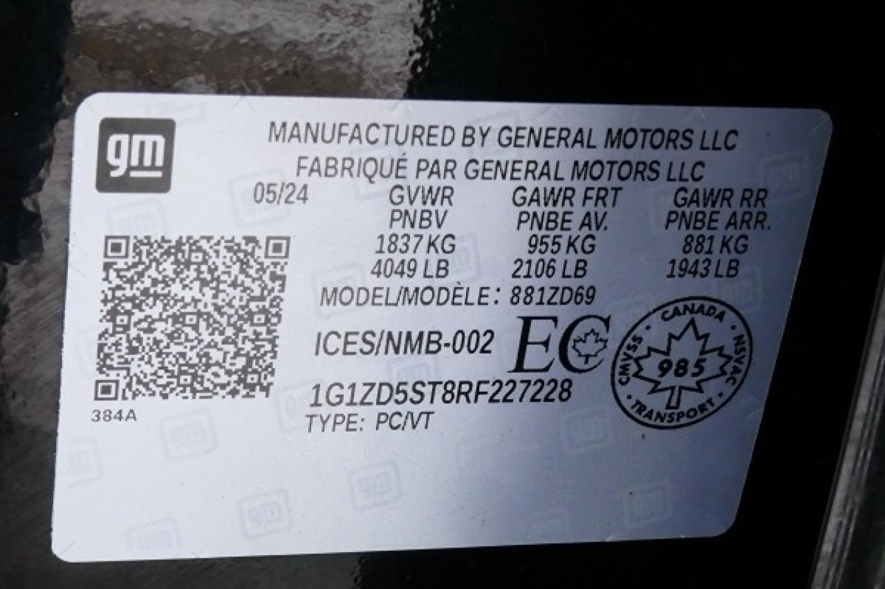 2024 Chevrolet Malibu LT w/Htd cloth, BUC - Photo #19