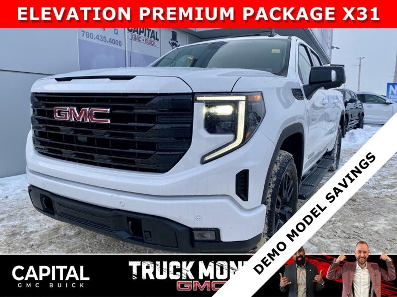 Take a look at this 2026 GMC SIERRA 1500 Elevation Premium Package... Fully Equipped with Power Sunroof, Elevation Black Package, Heated Leather BUCKET Seats, X31 Package, Dual Exhaust, Heated Steering, Adaptive Cruise Control, 360 CAM, 6 Assist Steps, MultiPro Tailgate, Integrated Brake Controller, Wireless Charger, Blind Zone monitoring, and so much more!Ask for the Internet Department for more information or book your test drive today! Text 507-585-4395 for fast answers at your fingertips!AMVIC Licensed Dealer - Licence Number B1044900Disclaimer: All prices are plus taxes and include all cash credits and loyalties. See dealer for details. AMVIC Licensed Dealer # B1044900