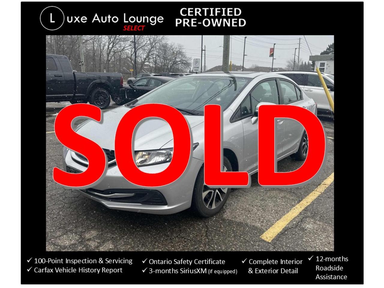 Used 2015 Honda Civic 4dr Auto EX | SUNROOF | REARVIEW CAM for sale in Orleans, ON