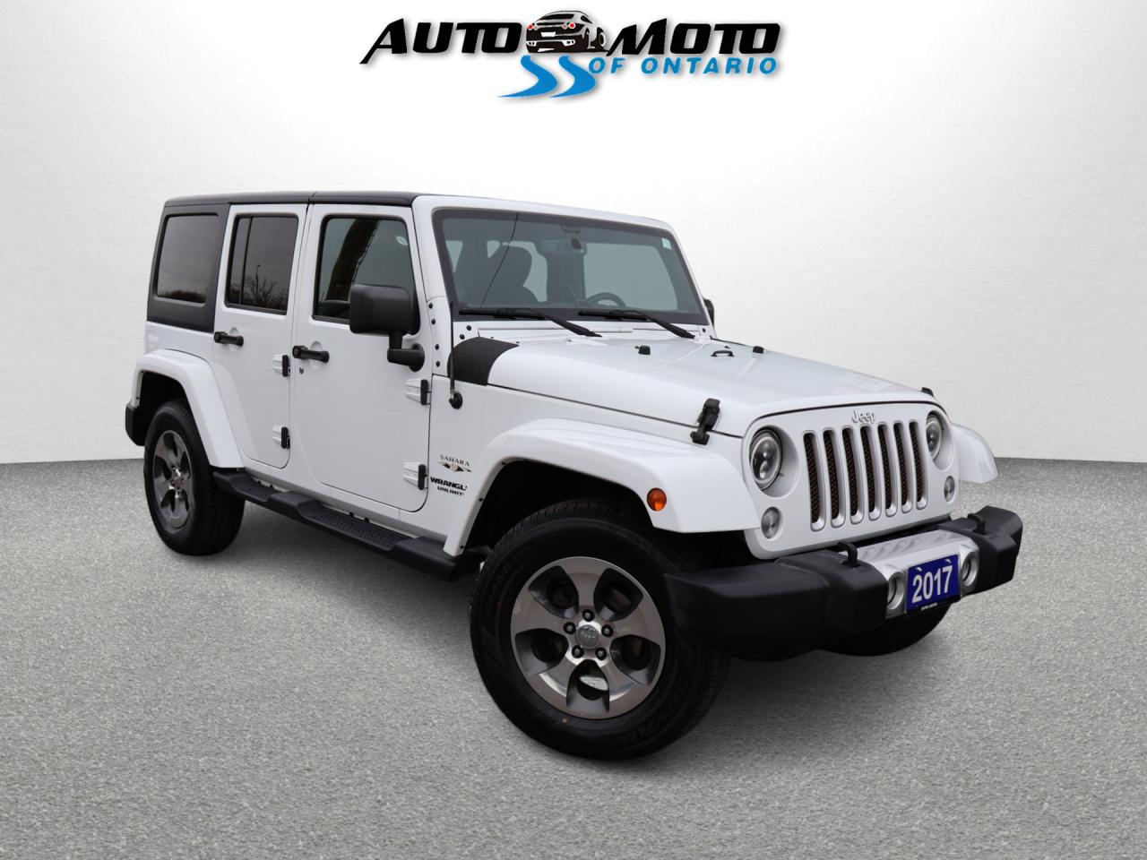 Used 2017 Jeep Wrangler V6 UNLIMITED SAHARA 4WD CERTIFIED NAV BLUETOOTH CRUISE ALLOYS for sale in Burlington, ON
