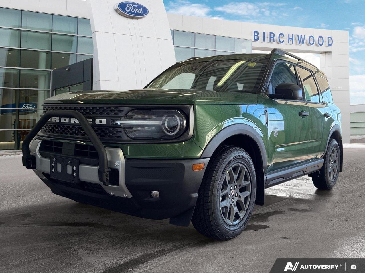 Experience the future of off-road adventure with the 2025 Ford Bronco Sport Big Bend! This cutting-edge SUV combines rugged capability with modern technology, perfect for the urban explorer and weekend warrior alike.

- Advanced 4WD system for superior traction in all conditions
- Fuel-efficient 1.5L 3-cylinder engine balancing power and economy
- Adaptive Cruise Control with Stop-and-Go for stress-free highway driving
- BLIS (Blind Spot Information System) for enhanced safety
- Collision Mitigation and Evasion Assist technologies
- Voice-activated automatic air conditioning for ultimate comfort
- Flip-up rear window with wiper and defroster for versatile cargo access

Dont miss your chance to own this exceptional Bronco Sport. Reserve yours today at Birchwood Ford or contact us to schedule a test drive. Experience the perfect blend of city sophistication and off-road prowess  your next adventure awaits!
Birchwood Ford is your choice for New Ford vehicles in Winnipeg. 

At Birchwood Ford, we hold ourselves to the highest standard. Our number one focus is customer satisfaction which has awarded us the Ford of Canadas Presidents Award for 5 consecutive years. This honour is presented to Ford dealers that have proven outstanding results in Sales and Customer Service Excellence.

Are you a newcomer to Canada, recent graduate, first time car buyer or physically challenged? Ask us about our exclusive rebates and how they may apply to you.
 
Interested in seeing/hearing more? Book a test drive or give us a call at (204) 661-9555 and we can help you with whatever you need!

Dealer permit #4454
Dealer permit #4454