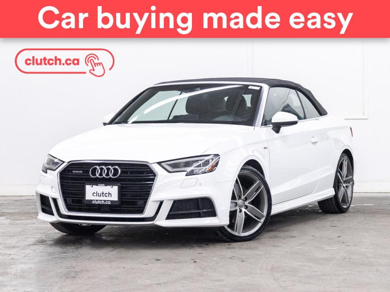 Used 2018 Audi A3 Cabriolet 2.0 TFSI quattro Technik w/ Navigation, Heated Front Seats, Rearview Camera for sale in Toronto, ON
