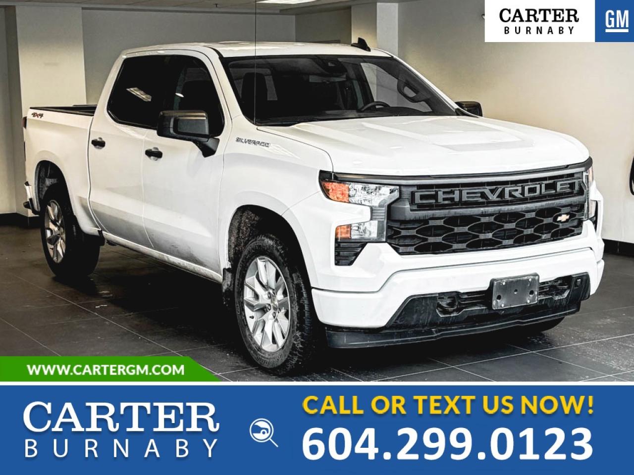 Used 2022 Chevrolet Silverado 1500 CUSTOM 4WD | 2.7L TURBO ENG/PWR SEAT/HD REAR CAM for sale in Burnaby, BC