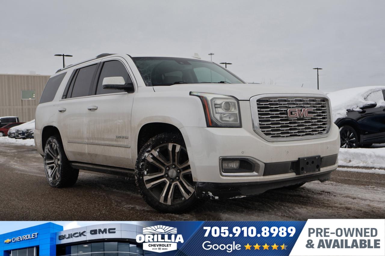 Heated Steering Wheel | Air Conditioning | Power Windows | Keyless Entry | Cruise Control

The 2019 GMC Yukon is a commanding full-size SUV designed for drivers who demand spaciousness, capability, and refinement in a versatile package. This previously owned Yukon, finished in striking white, offers four doors and all-wheel drive, making it an ideal choice for Canadian families or adventurers who need confident performance in all seasons. Its bold presence and premium features suit those who value comfort and utility on city streets or rugged country roads.

Under the hood, the Yukon is powered by a robust 6.2-litre V8 gasoline engine paired with a smooth automatic transmission. This combination delivers strong, responsive acceleration and ample towing capability, supported by a factory-installed tow package. The all-wheel-drive system enhances traction and stability, providing added confidence on slippery or uneven surfaces common in Canadian winters. Despite its power, the Yukon balances performance with everyday drivability and refined handling.

Inside, the Yukons leather-trimmed cabin offers a blend of luxury and practicality. Heated bucket seats with memory settings ensure personalized comfort, while dual-zone climate control and rear air and heat vents keep all passengers comfortable regardless of outside temperatures. The intuitive infotainment system includes a navigation system, premium audio with satellite radio, and smartphone integration, all accessible through steering wheel controls and a heads-up display that keeps essential information in your line of sight. Power-adjustable seats, power windows, and keyless entry add convenience to every drive.

Safety and driver assistance features are comprehensive, designed to enhance peace of mind on Canadian roads. Lane departure warning, traction and stability control, and multiple airbags provide active and passive protection. Xenon headlights and fog lights improve visibility in low-light or adverse weather conditions, while rain-sensing intermittent wipers and auto-dimming mirrors add to all-weather ease of use. Reverse park assist with parking sensors simplifies tight parking situations, and the power liftgate offers practical cargo access.

Overall, the 2019 GMC Yukon combines powerful performance, premium comfort, and advanced safety features in a commanding full-size SUV. Its all-wheel-drive capability and thoughtful amenities make it a versatile choice for Canadian drivers seeking a reliable and refined vehicle that can handle both daily commutes and weekend getaways with equal confidence.

Specifications
6.2L V8 Gas Engine delivering strong performance and towing capability
All-Wheel Drive for enhanced traction and stability in varied conditions
Leather Interior with heated, memory bucket seats for personalized comfort
Advanced Safety Suite including lane departure warning and reverse park assist
Premium Infotainment with navigation, heads-up display, and satellite radio