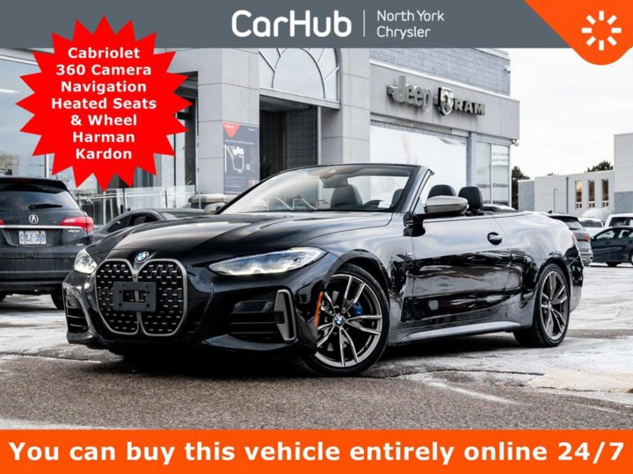 Used 2021 BMW 4 Series M440i Cabriolet 360 Cam Navi Heated Seats & Wheel Harman Kardon for sale in Thornhill, ON