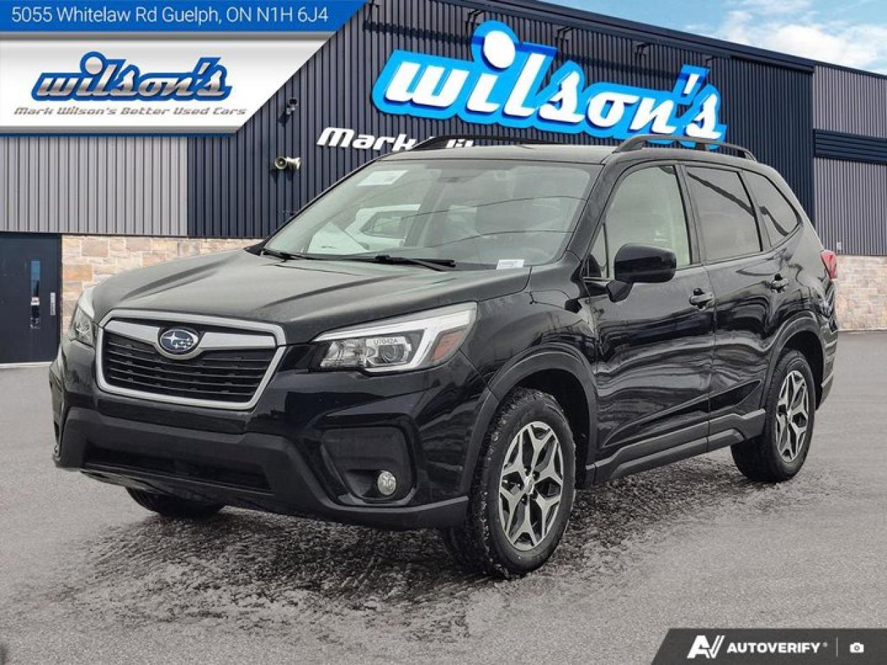 Come see this certified 2020 Subaru Forester Touring AWD | Sunroof | Heated Seats | Power Liftgate | Adaptive Cruise | CarPlay | Rear Cam & More!. Its Automatic transmission and 2.5 L engine will keep you going. This Subaru Forester features the following options: Sunroof, Reverse Camera, Apple Car Play, Air Conditioning, Adaptive Cruise, Heated Seats, Tilt Steering Wheel, Steering Radio Controls, Power Windows, and Power Locks. Stop by and visit us at Mark Wilsons Better Used Cars, 5055 Whitelaw Road, Guelph, ON N1H 6J4.60+ years of World Class Service!500+ Live Market Priced VEHICLES! ONE MASSIVE LOCATION!Free Local Delivery Available!FINANCING! - Better than bank rates! 6 Months No Payments available on approved credit OAC. Zero Down Available. We have expert licensed credit specialists to secure the best possible rate for you and keep you on budget ! We are your financing broker, let us do all the leg work on your behalf! Click the RED Apply for Financing button to the right to get started or drop in today!BAD CREDIT APPROVED HERE! - You dont need perfect credit to get a vehicle loan at Mark Wilsons Better Used Cars! We have a dedicated licensed team of credit rebuilding experts on hand to help you get the car of your dreams!WE LOVE TRADE-INS! - Top dollar trade-in values!SELL us your car even if you dont buy ours! HISTORY: Free Carfax report included.Certification included! No shady fees for safety!EXTENDED WARRANTY: Available30 DAY WARRANTY INCLUDED: 30 Days, or 3,000 km (mechanical items only). No Claim Limit (abuse not covered)5 Day Exchange Privilege! *(Some conditions apply)CASH PRICES SHOWN: Excluding HST and Licensing Fees.2021-2026 vehicles may be daily rentals. Please inquire with your salesperson.We have made every reasonable attempt to ensure options are correct but please verify with your sales professional