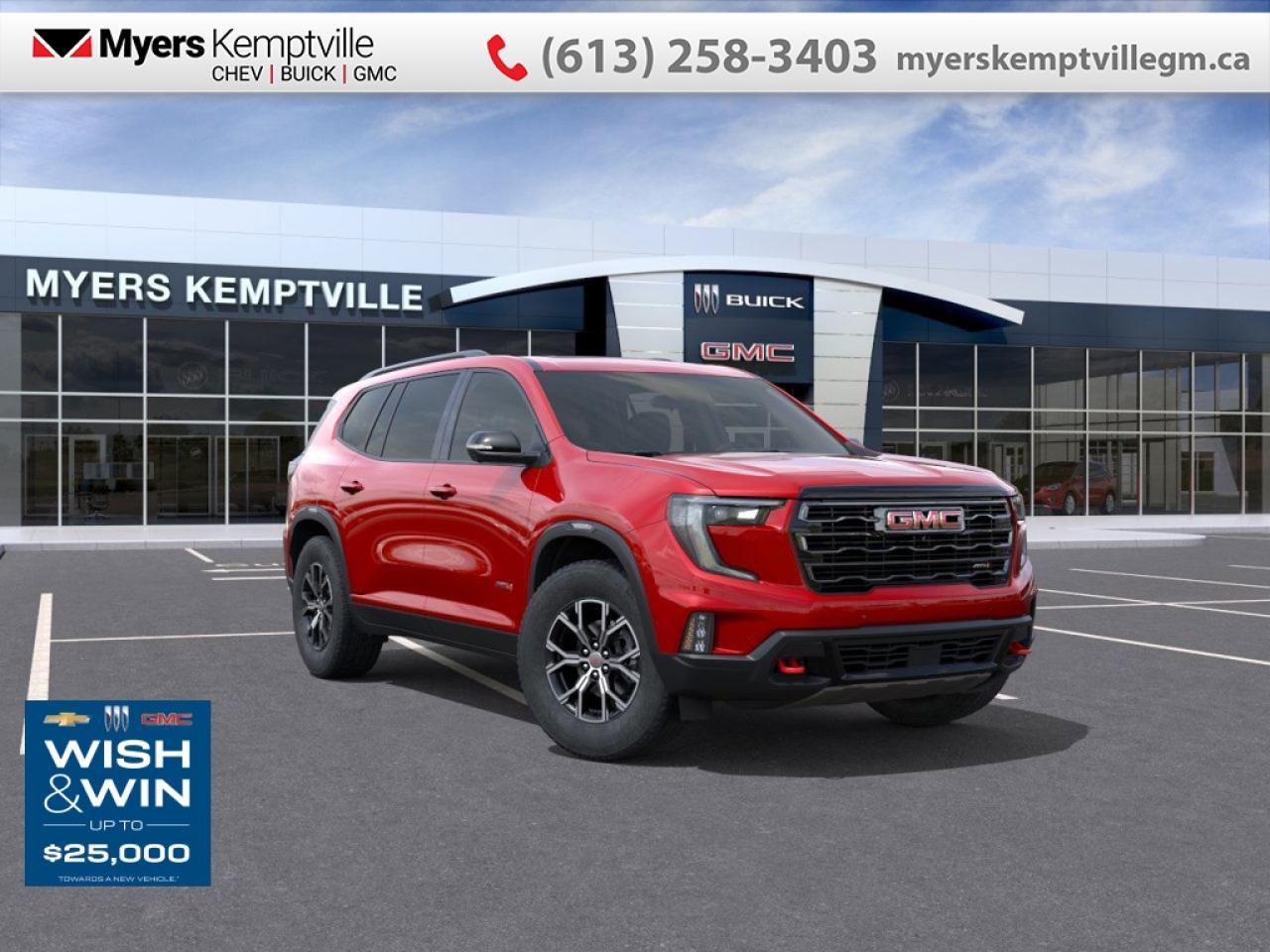 New 2026 GMC Acadia AT4  - SUNROOF -  POWER for sale in Kemptville, ON