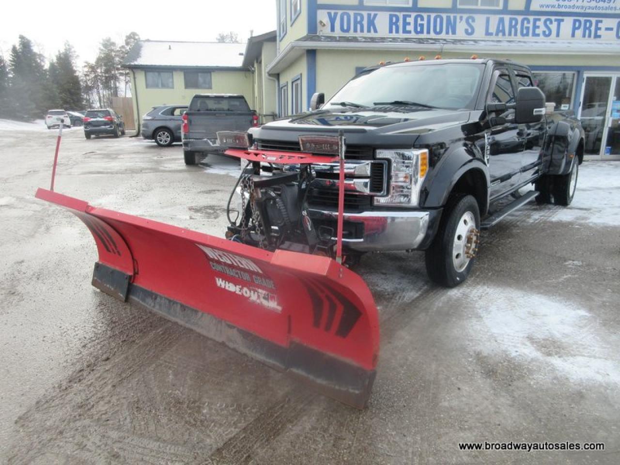 Used 2017 Ford F-450 WINTER-READY XLT-EDITION 6 PASSENGER 6.7L - DIESEL.. 4X4.. CREW-CAB.. 8-FOOT-DUALLY.. WESTERN-WIDE-OUT-PLOW.. NAVIGATION.. WEATHER-GUARD-TANK.. for sale in Bradford, ON