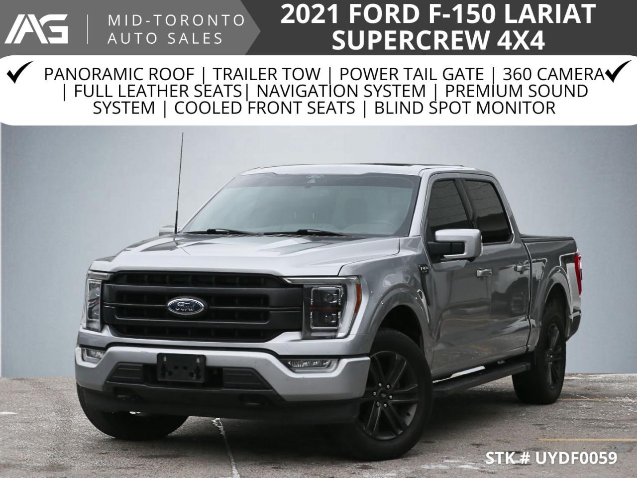 Used 2021 Ford F-150 Lariat SuperCrew 4X4 Panoramic Roof | Trailer Tow | Power Tail Gate | 360 Camera for sale in North York, ON