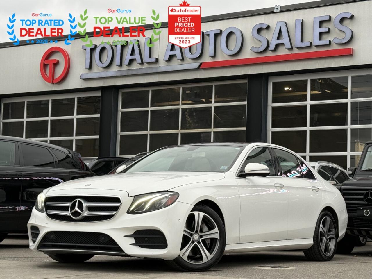** JUST ARRIVED! DONT MISS OUT ON THIS ONE!! ** <br/> ** NO ACCIDENTS, CLEAN TITLE, CARFAX VERIFIED! ** <br/> ** RATES AS LOW AS 6.99 OAC ** <br/> <br/> <br/> ===>> WE FINANCE ALL CREDIT TYPES! NEW TO THE COUNTRY?! NO PROBLEM! BAD CREDIT?! NO PROBLEM! <br/> ===>> YOU CAN APPLY ONLINE ON OUR WEBSITE OR IN PERSON! <br/> <br/> <br/> **GORGEOUS WHITE EXTERIOR ON PREMIUM BEIGE LEATHER! COMES LOADED WITH //AMG SPORT PACKAGE! PANORAMIC GLASS ROOF, BURMESTER SOUND SYSTEM, HEATED FRONT SEATS, HEATED STEERING WHEEL, BACK UP CAMERA WITH PARKING ASSIST, NAVIGATION, BLIND SPOT ASSIST, ACTIVE BRAKE ASSIST, ATTENTION ASSIST, AMBIENT INTERIOR LIGHTING, & MUCH MUCH MORE!! ** <br/> <br/> <br/> >>>> FOLLOW US ON INSTAGRAM @ <br/> TOTALAUTOSALES <br/> <br/> <br/> *** PLEASE CALL (437) 494-3945 ** <br/> OUR NEW LOCATION: <br/> 2430 FINCH AVE WEST, NORTH YORK, M9M 2E1 <br/> <br/> <br/> *** CERTIFICATION: Have your new preowned vehicle certified at TOTAL AUTO SALES! We offer a full safety inspection exceeding industry standards, including oil change and professional detailing before delivery. Vehicles are not drivable, if not certified or e-tested, a certification package is available for $995. All trade-ins are welcome. Taxes, Finance fee and licensing are extra.**. <br/> <br/> <br/> ** WARRANTY. We provide extended warranties up to 48m with optional coverage up to 10,000$ per/claim with unlimited kms. ** <br/> *** PLEASE CALL (437) 494-3945 *** <br/> TOTAL AUTO SALES 2430 FINCH AVE WEST, NORTH YORK, M9M 2E1 <br/> <br/> <br/> ** To the best of our ability, we have made an effort to ensure that the information provided to you in this ad is accurate. We do not take any responsibility for any errors, omissions or typographic mistakes found on all our ads. Prices may change without notice. Please verify the accuracy of the information with our sales team. ** <br/>