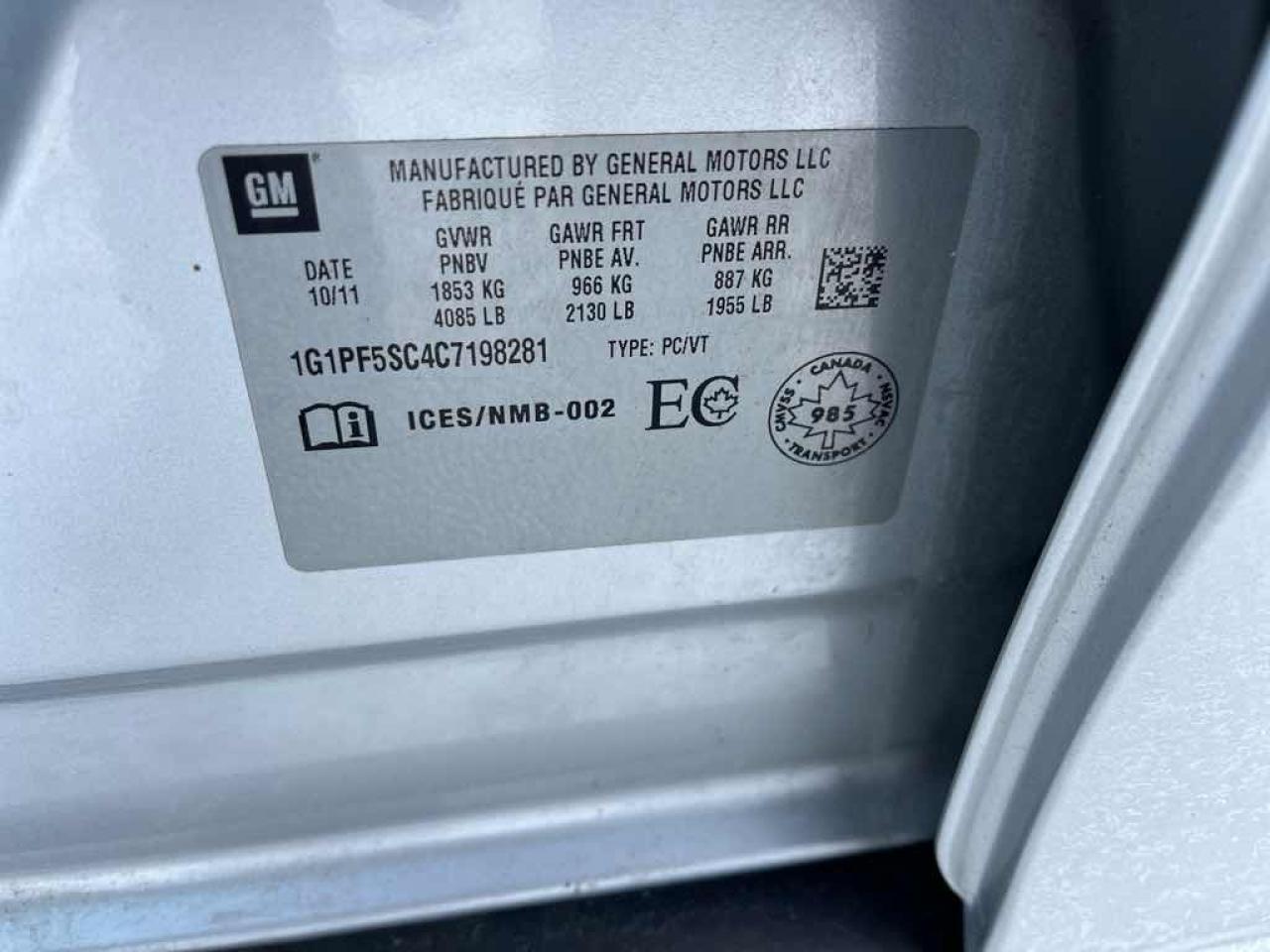 2012 Chevrolet Cruze LT Photo