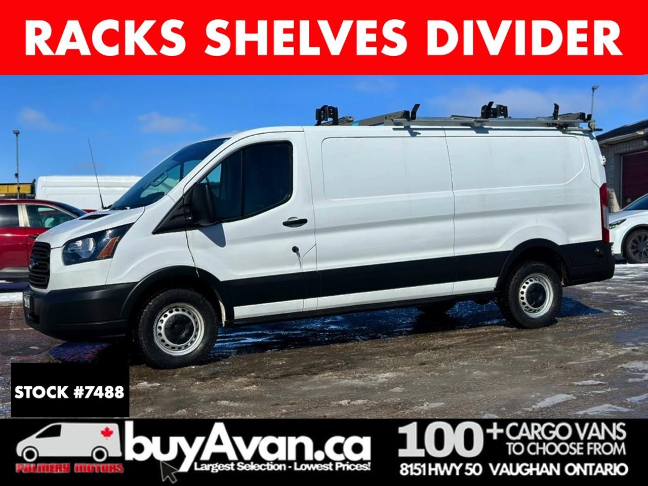 2019 Ford Transit Cargo Van T-250   Racks Shelves Divider   1-Owner  Certified Photo
