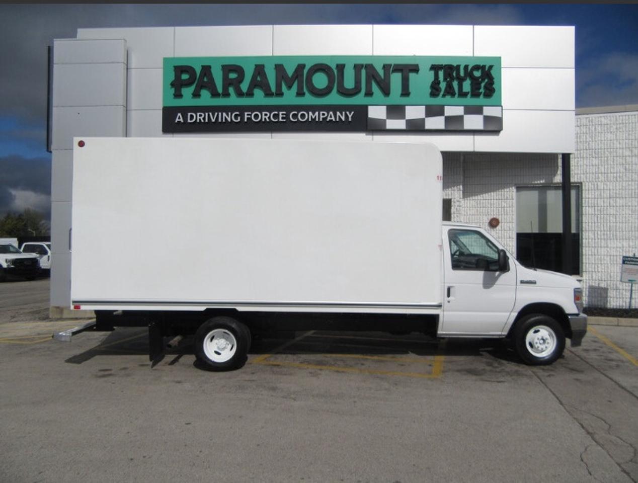 2025 Ford E-450 GAS 16FT HIGH BOX CUBE VAN WITH ROLL OUT RAMP Photo