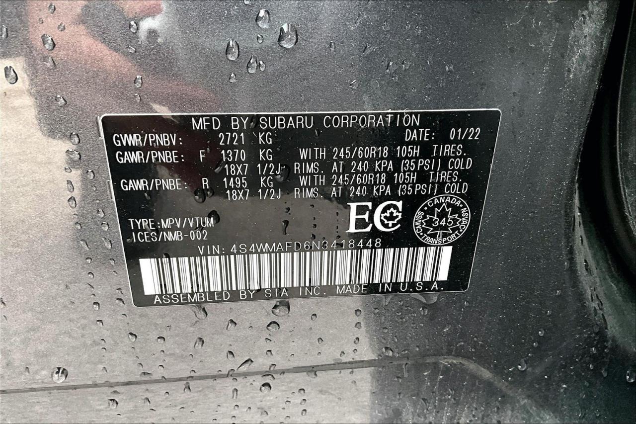 2022 Subaru ASCENT Touring AWD 7-Passenger - CPO 3.99% FINANCING Photo