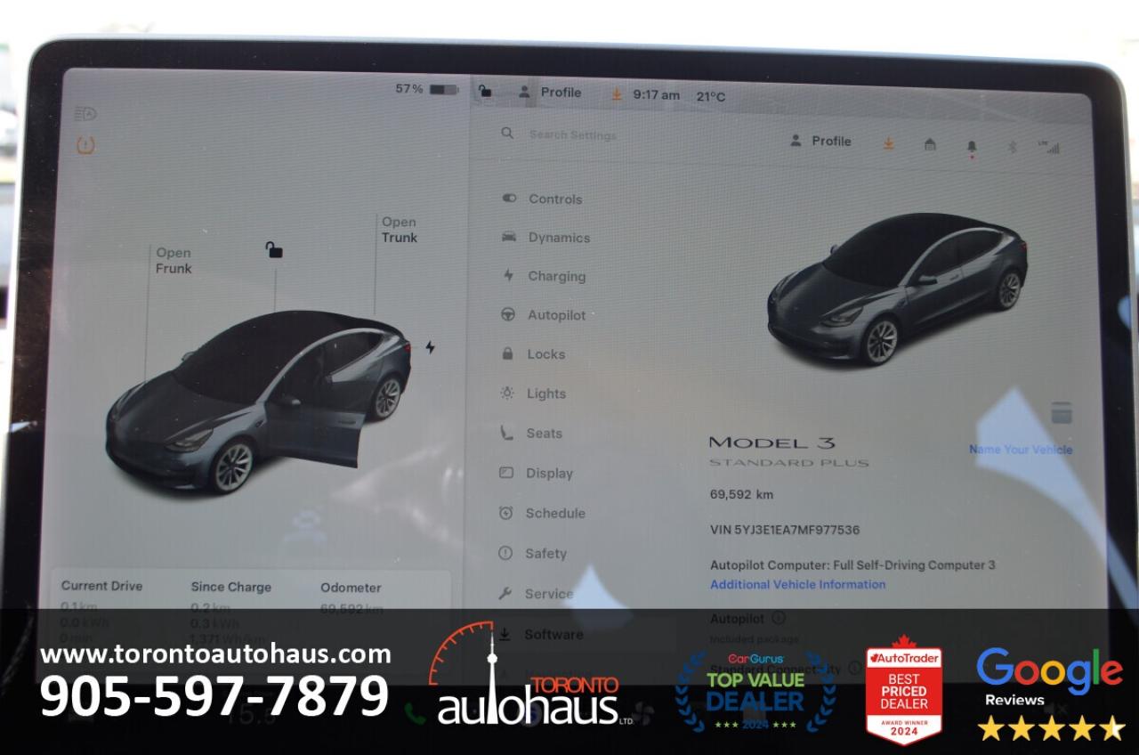 2021 Tesla Model 3 SR+ I OVER 100 TESLAS EVSUPERSTORE.CA Photo