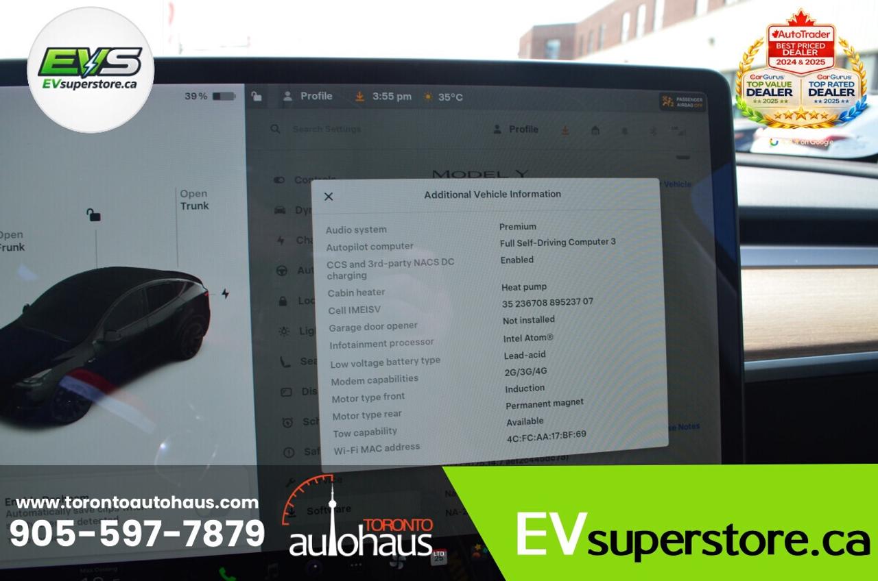 2021 Tesla Model Y LR AWD I OVER 100 TESLAS EVSUPERSTORE.CA Photo