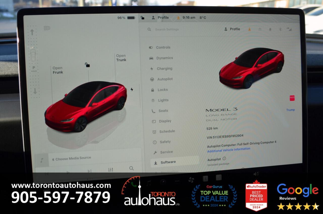 2025 Tesla Model 3 LR AWD I OVER 100 TESLAS EVSUPERSTORE.CA Photo