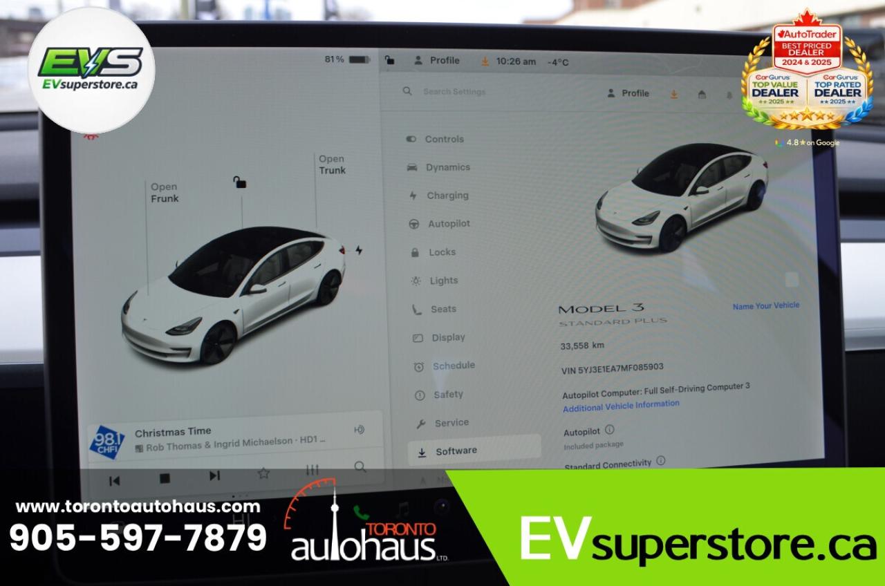 2021 Tesla Model 3 WHITE INTERIOR I OVER 100 TESLAS I EVSUPERSTORE.CA Photo