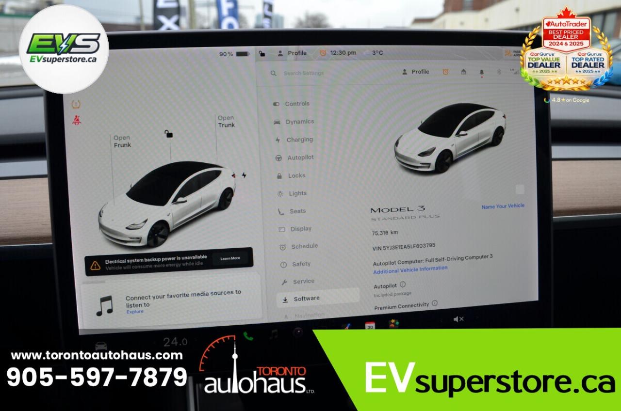 2020 Tesla Model 3 SR+ I OVER 100 TESLAS I EVSUPERSTORE.CA Photo
