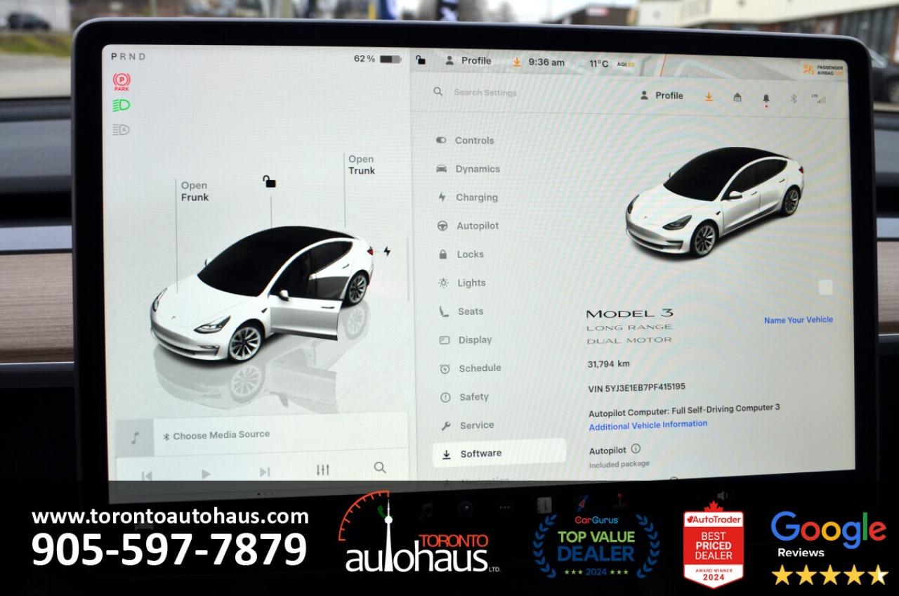 2023 Tesla Model 3 LR AWD I OVER 100 TESLAS EVSUPERSTORE.CA Photo
