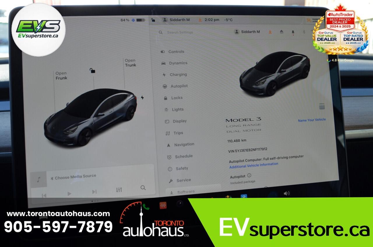 2022 Tesla Model 3 LR AWD I OVER 100 TESLAS EVSUPERSTORE.CA Photo