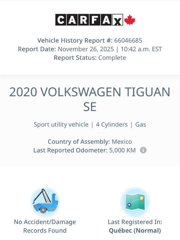 2020 Volkswagen Tiguan AWD  IQ Drive  PanoRoof  Blindspot  Navigation Photo