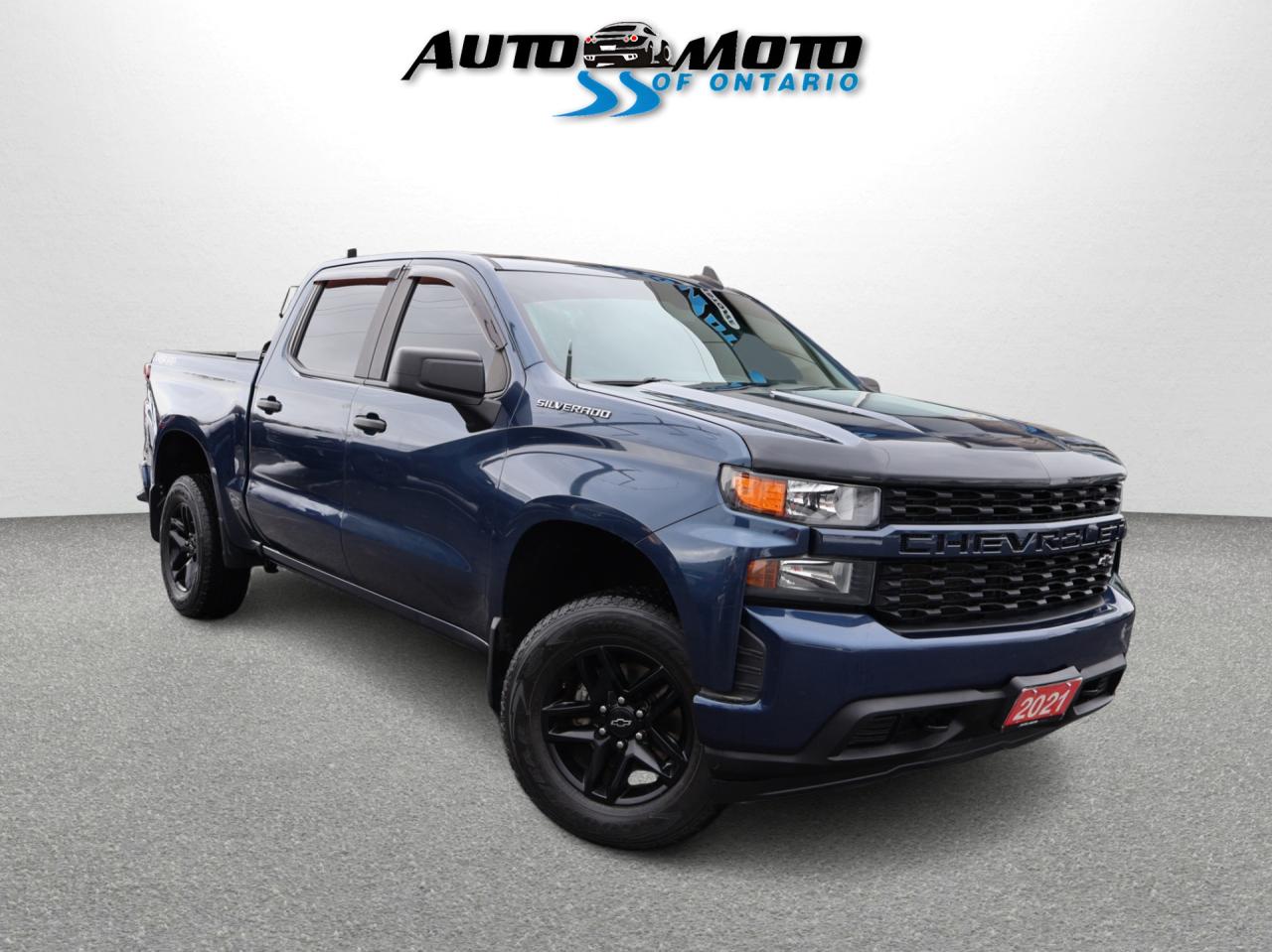 2021 Chevrolet Silverado 1500 V8 CUSTOM CREW 4WD CERTIFIED *CHEVROLET MAINTAIN* CAMERA BLUETOOTH CRUISE ALLOYS