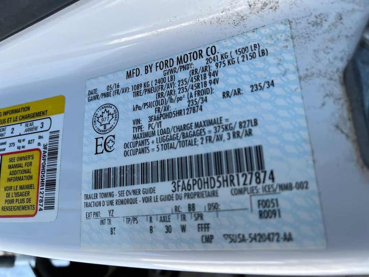 2017 Ford Fusion SE Photo