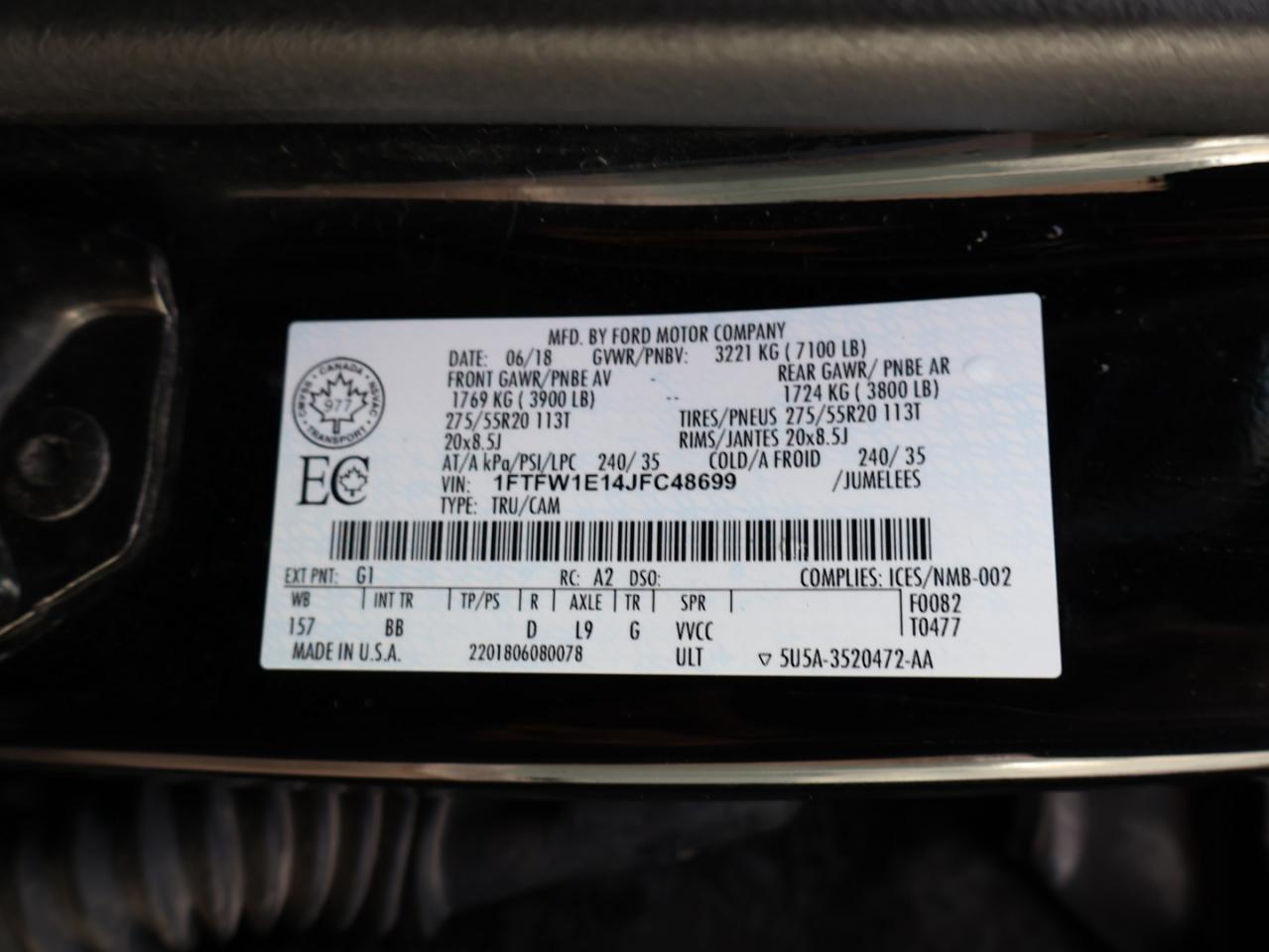 2018 Ford F-150 PLATINUM-FX4 4WD DIESEL CERTIFIED 360 CAMERA NAV BLUETOOTH LEATHER HEAT/COOL MASSAG SEATS P.ROOF CRUISE ALLOYS - Photo #51