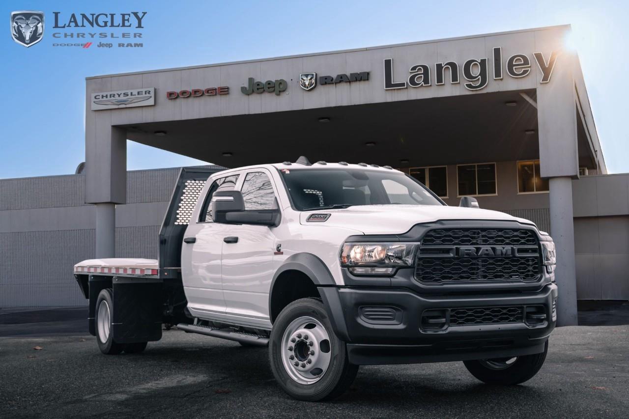 <p><strong>2024 Ram 5500 Chassis Tradesman 4x2 Crew Cab 197.4" WB</strong> A commercial-grade crew cab chassis truck designed for custom upfitting, offering powerful engine choices and exceptional payload capacity in a rear-wheel-drive configuration. </p><p></p><ul><li><p><strong>Engine (Standard):</strong> 6.4L HEMI V8 </p><p></p></li><li><p><strong>Gas Horsepower:</strong> 370 hp @ 5,600 rpm </p><p></p></li><li><p><strong>Gas Torque:</strong> 429 lb-ft @ 4,000 rpm </p><p></p></li><li><p><strong>Max Towing (Diesel):</strong> Up to 35,150 lbs (with available 6.7L Cummins Diesel) </p><p></p></li><li><p><strong>Max Payload (Gas):</strong> Up to 12,550 lbs (Chassis Cab Maximum) </p><p></p></li></ul><p>Come book a test drive at Langley Chrysler, conveniently located in Langley, British Columbia.</p>

<p>*All prices are net of all manufacturer incentives and/or rebates and are subject to change by the manufacturer without notice. All prices plus applicable taxes, applicable environmental recovery charges, documentation of $599 and full tank of fuel surcharge of $76 if a full tank is chosen.<br />Other items available that are not included in the above price:<br />Tire & Rim Protection and Key fob insurance starting from $599<br />Service contracts (extended warranties) for up to 7 years and 200,000 kms starting from $599<br />Custom vehicle accessory packages, mudflaps and deflectors, tire and rim packages, lift kits, exhaust kits and tonneau covers, canopies and much more that can be added to your payment at time of purchase<br />Undercoating, rust modules, and full protection packages starting from $199<br />Flexible life, disability and critical illness insurances to protect portions of or the entire length of vehicle loan?im?im<br />Financing Fee of $500 when applicable<br />Prices shown are determined using the largest available rebates and incentives and may not qualify for special APR finance offers. See dealer for details. This is a limited time offer.</p>