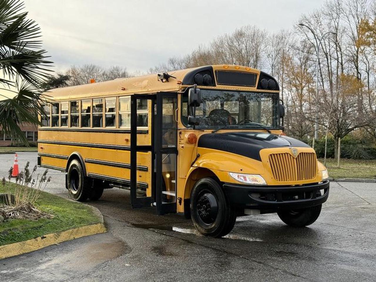 This 2013 International 3000 35-passenger school bus is equipped with a 6.4L 8-cylinder diesel engine, automatic transmission and rear-wheel drive, and features a yellow exterior with a grey vinyl interior. It includes seating for 35 including the driver, hydraulic brakes, an automatic opening passenger door, emergency shut-down switch, air conditioning and heat, and an AM/FM radio. The bus measures approximately 32 feet 1 inch long, 8 feet 2 inches wide and 10 feet 2 inches high. This item is currently OFFSITE. You must register an appointment with our office to schedule an offsite viewing. Appointments must be made a minimum of one business day in advance (and as defined by the days that Repo.com is open for business) before your appointment can be scheduled and confirmed. We may, at our own discretion, instead opt to transport smaller items to Repo.coms main yard for viewing purposes.  $57,835.00 plus $375 processing fee, $58,210.00 total payment obligation before taxes.   Listing report, warranty, contract commitment cancellation fee, financing available on approved credit (some limitations and exceptions may apply). All above specifications and information is considered to be accurate but is not guaranteed and no opinion or advice is given as to whether this item should be purchased. We do not allow test drives due to theft, fraud, acts of vandalism and undetectable impaired driving. Instead we provide the following benefits: Complimentary Warranty (with options to extend), Limited Money Back Satisfaction Guarantee on Fully Completed Contracts, Contract Commitment Cancellation, and an Open-Ended Sell-Back Option. Ask seller for details or call 604-522-REPO(7376) to confirm listing availability.