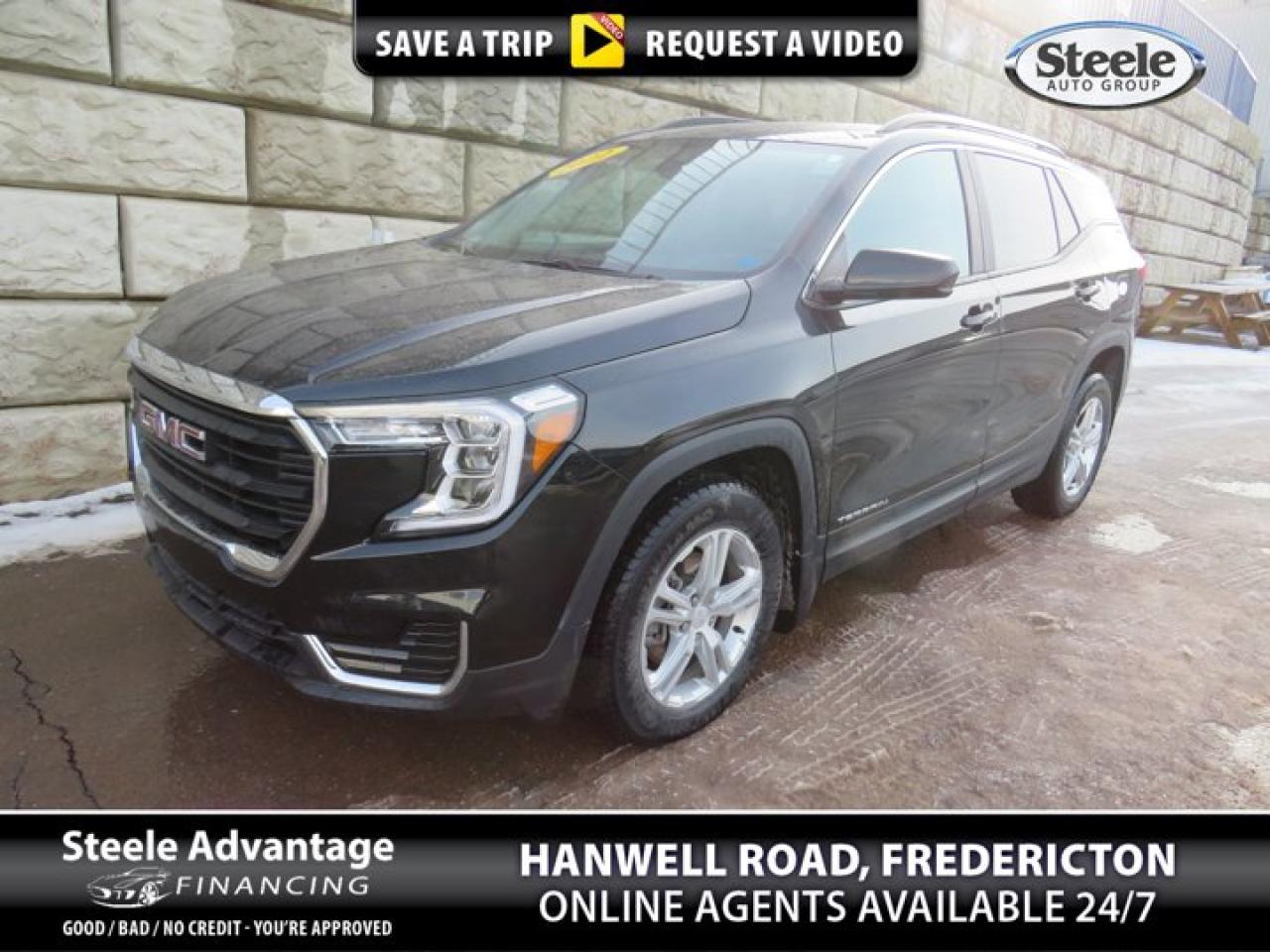 New Price!Ebony Twilight Metallic 2022 GMC Terrain SLE AWD 9-Speed Automatic 1.5L DOHCAWD.Certification Program Details: 80 Point Inspection Fresh Oil Change Full Vehicle Detail Full tank of Gas 2 Years Fresh MVI Brake through InspectionAt Steele GMC Buick Fredericton, were proud to be your Used Car Mega Center serving drivers all across Atlantic Canada from Fredericton, Oromocto, New Maryland, Woodstock, Saint John, and Moncton in New Brunswick, to Nova Scotia, Prince Edward Island, and Newfoundland. Our inventory features all makes and models of used cars, trucks, SUVs, and vans, giving you the best selection in the region. Whether you need a fuel-efficient sedan, a family SUV, or a rugged pickup, youll find it right here at Steele GMC Buick Fredericton. With our Market Value Pricing, every vehicle is priced based on real-time market conditions, ensuring you get the best possible deal without the hassle of negotiating. We keep pricing transparent and competitive so you can shop with total confidence. No matter your credit situation good, bad, or no credit at all youre approved. Our finance experts work with lenders across Atlantic Canada to find the best terms for your budget, including second-chance financing, newcomer programs, and credit rebuilding solutions. As part of Steele Auto Group, Atlantic Canadas most diversified automotive group with 47 dealerships representing 27 brands, we offer unmatched selection, buying power, and customer support. That means if the vehicle you want isnt on our Fredericton lot, we can source it quickly from our massive dealer network across the Maritimes. When it comes to used vehicles, Steele GMC Buick Fredericton is the destination for drivers all across Atlantic Canada delivering market value pricing, every make and model, and guaranteed credit approval so you can get on the road with confidence.Steele Auto Group is the most diversified group of automobile dealerships in Atlantic Canada, with 47 dealerships selling 27 brands and an employee base of well over 2300.